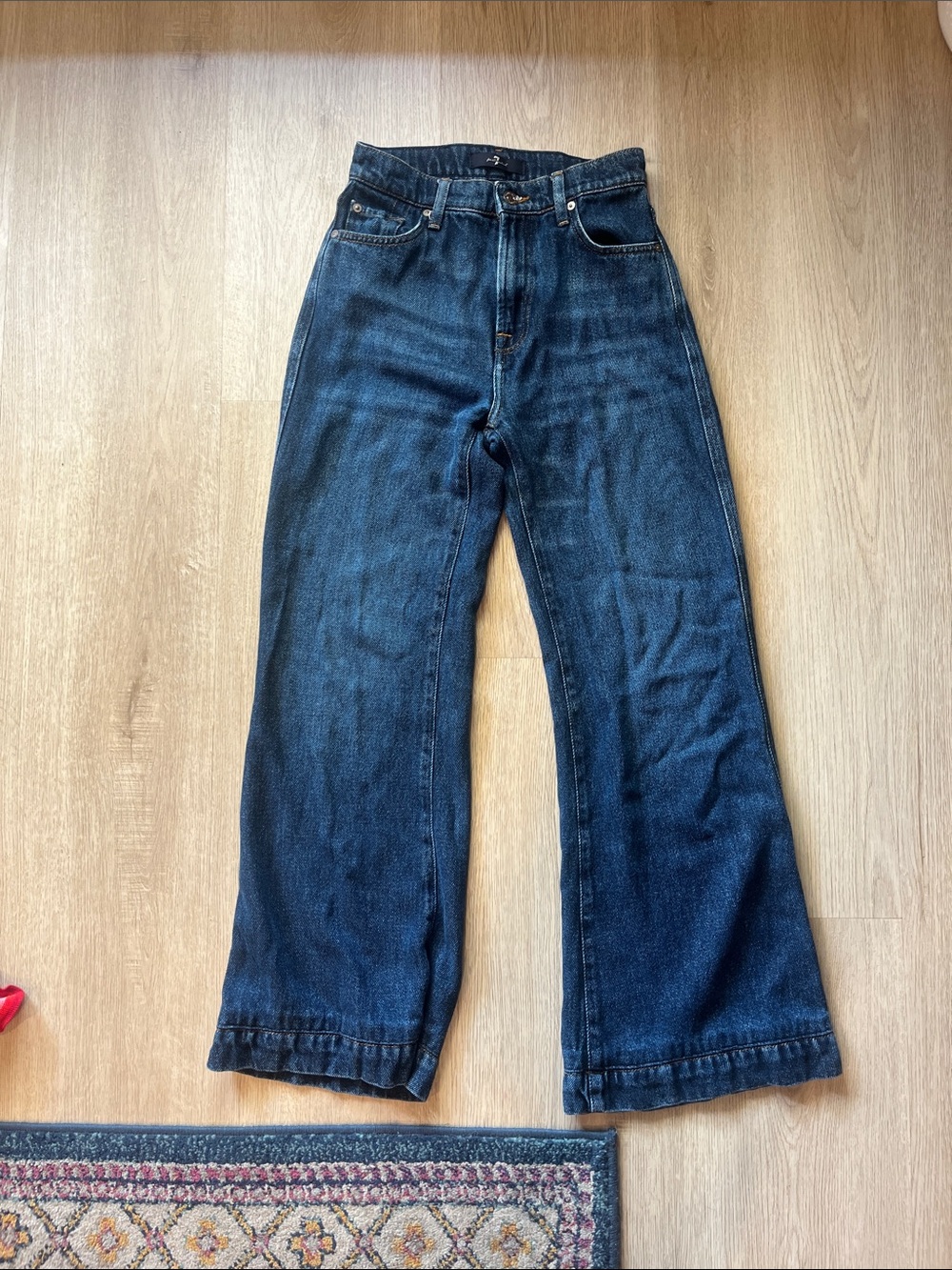 7 For All Mankind Indigo Blue Jeans trouser style.